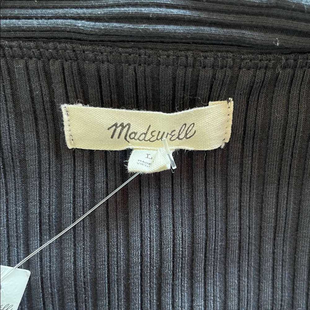 Madewell Charcoal Ribbed Knit Top - Picture 3 of 5